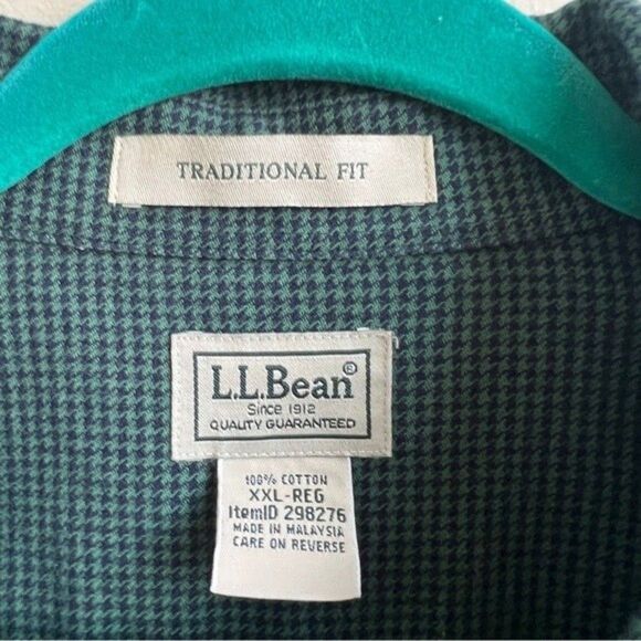 L.L.Bean Men's Wicked Good Flannel Shirt Traditional Fit houndstooth Size  XXL - Picture 4 of 5